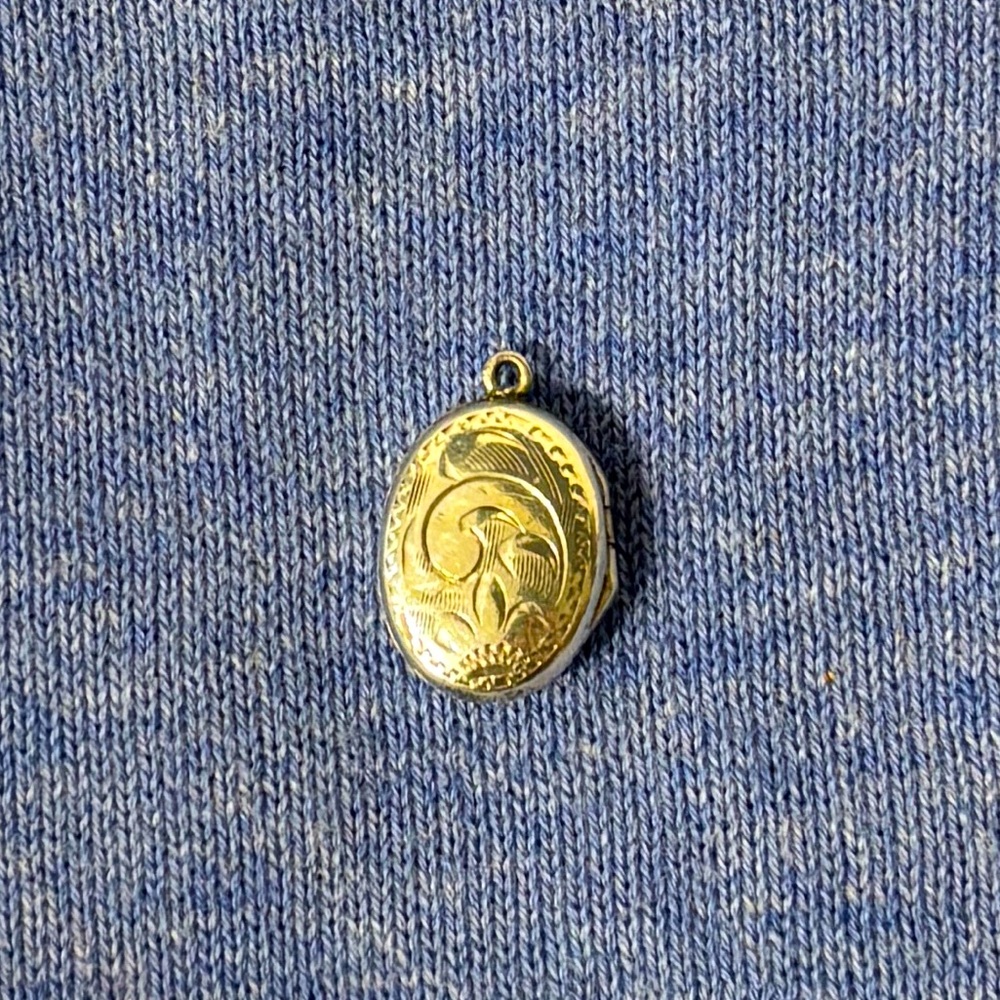 Engraved Antique Silver Locket